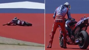 Vomitó dentro del casco y