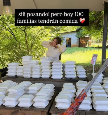 La influencer panameña ha utilizado su impacto digital para recolectar e ir a entregar personalmente toneladas de insumos de primera necesidad a las familias vulnerables (Cortesía: Gracie Bon).