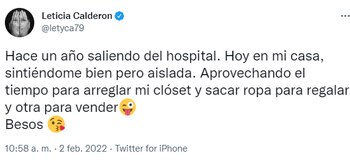 Leticia Calderón volvió a contagiarse