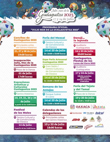 Calendario de las actividades de