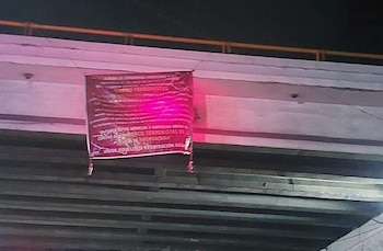 Una de las mantas fue