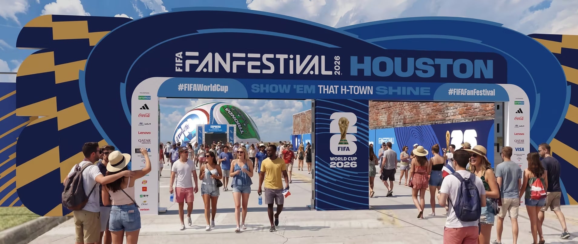 Una instalación interactiva inspirada en la exploración espacial brindará un recorrido inmersivo en 360 grados, fusionando tecnología, ciencia y fútbol (Houston FIFA World Cup)