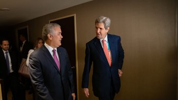 Presidente Duque y Jhon Kerry