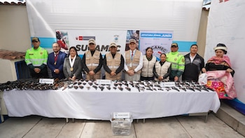 Sucamec decomisa 353 armas en Junín durante operativos contra la criminalidad. (Foto: X/@SucamecPeru)