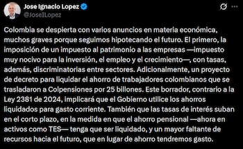 El líder de Anif señaló