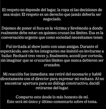 Korina Rivadeneira y su pronunciamiento