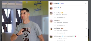 Post de Cristiano Ronaldo tras