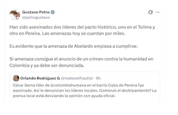 Gustavo Petro habría responsabilizado a Abelardo de la Espriella por dos crímenes