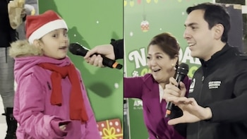 Niña dice que Santa no existe frente al alcalde de Apodaca