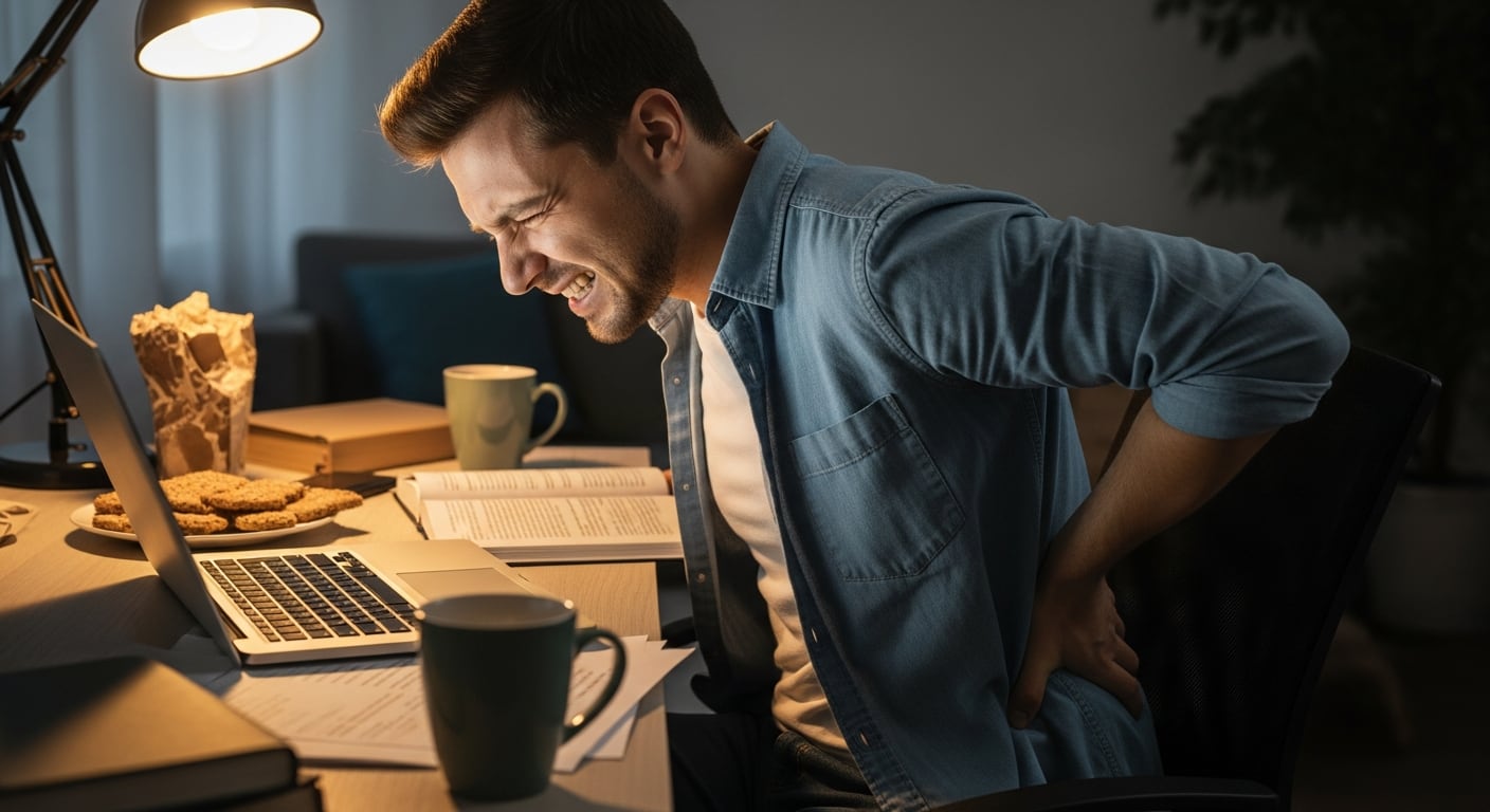 La mala postura al usar dispositivos electrónicos genera tensión muscular y puede causar inflamación y dolor crónico en cuello, espalda y hombros (Imagen Ilustrativa Infobae)