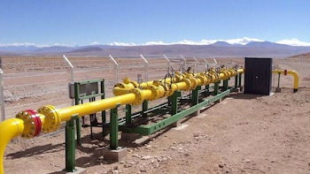 Uno de los gasoducto que exportan gas a Chile desde Vaca Muerta