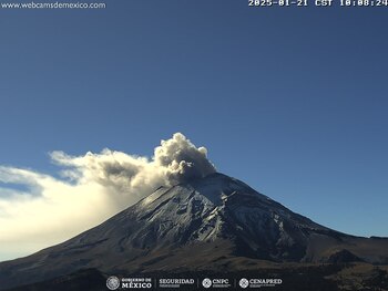 Monitoreo del Popocatépetl este 21