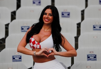 Soccer Football - Champions League Final - Manchester City v Inter Milan - Ataturk Olympic Stadium, Istanbul, Turkey - June 10, 2023 Croatian model Ivana Knoll is pictured in the stands before the match REUTERS/Dilara Senkaya
