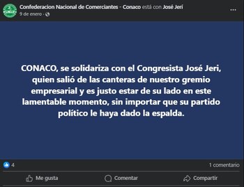 El respaldo de CONACO. La