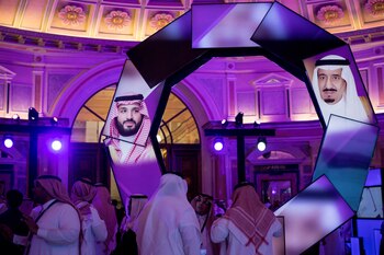 Imágenes del rey Salmán y