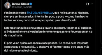 Enrique Gómez - crédito @Enrique_GomezM/X