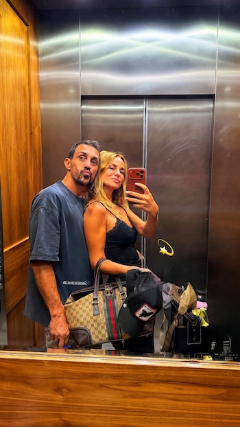 Sabrina Rojas y José Chatruc antes de viajar