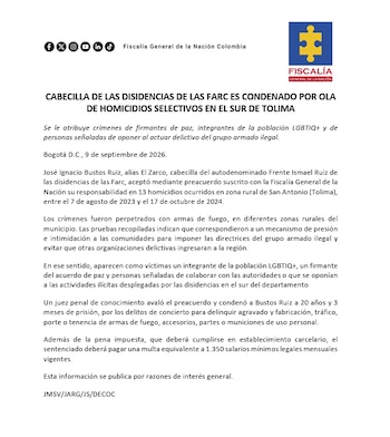 Fiscalía - crédito Fiscalía