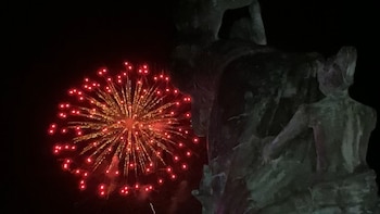 Fuegos artificiales en Playa del