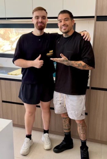 El deportista estuvo de viaje