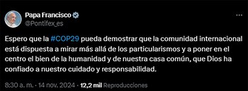 La publicación del Papa Francisco