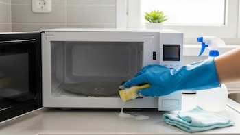 Cómo limpiar el microondas de