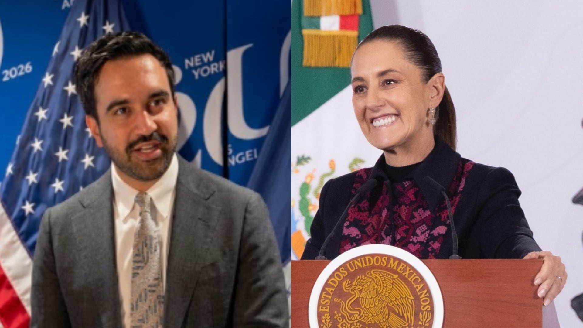 El asambleísta Zohran Mamdani busca establecer una agenda de colaboración bilateral con la presidenta de México, Claudia Sheinbaum. (Infobae México )