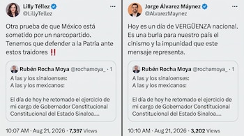 Lilly Téllez y Jorge Álvarez Máynez