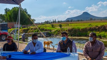 El candidato panista estuvo acompañado