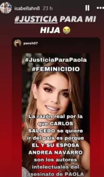 Mamá de Paola Salcedo pide