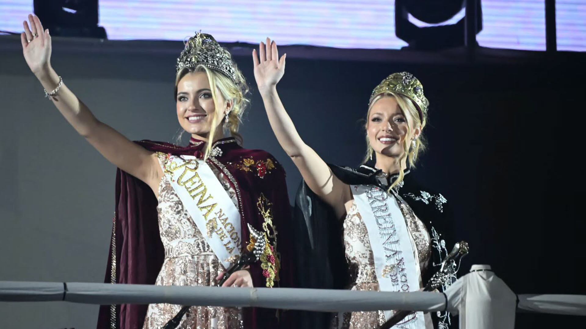 Antolínez junto a Agustina Giacomelli Pedrosa, la virreina de la Vendimia (Instagram)