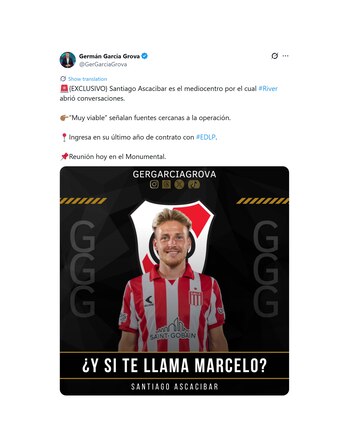 El posteo de García Grova