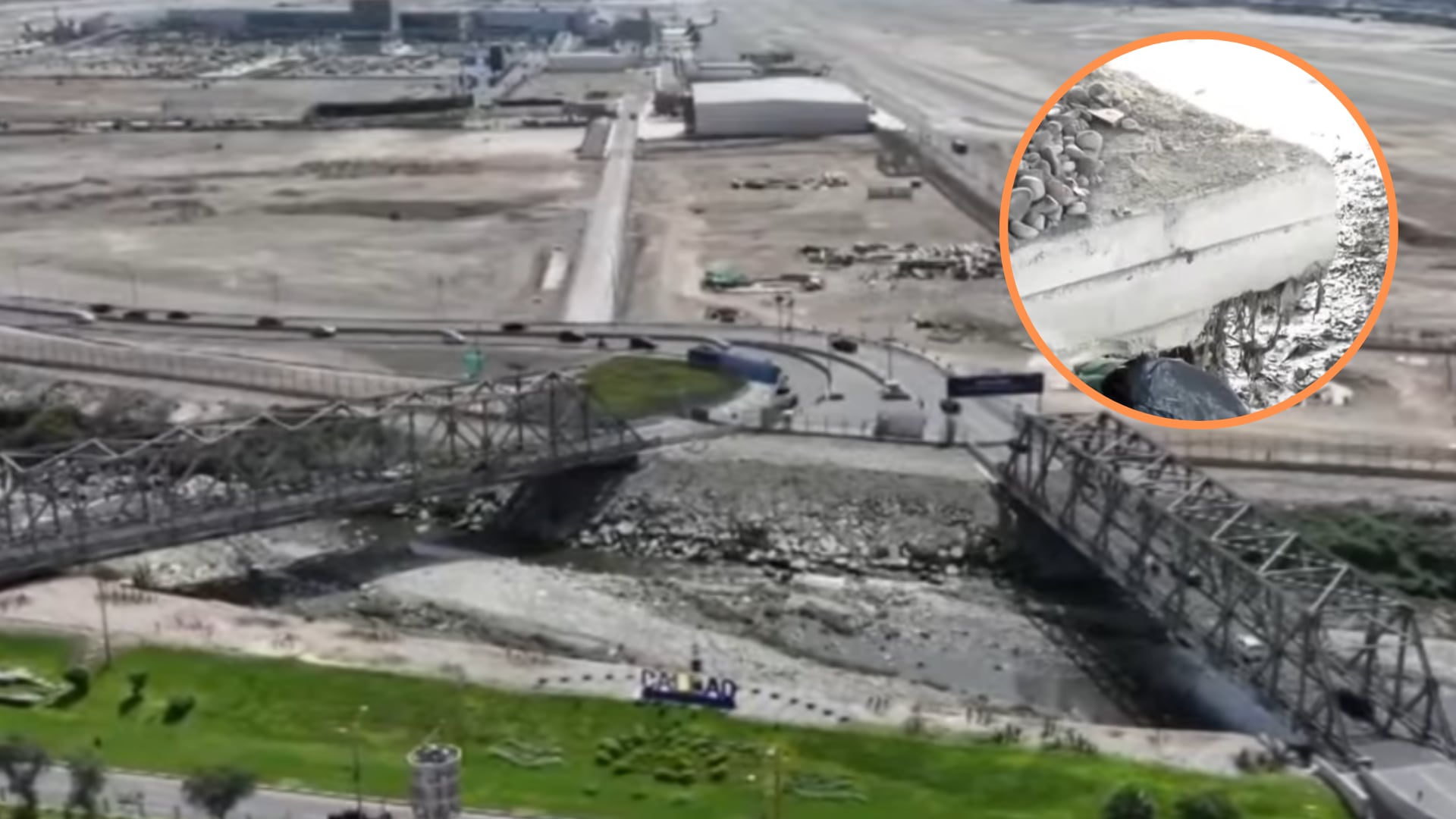 Alerta por el puente Gambeta: su base expuesta genera preocupación por el acceso al aeropuerto Jorge Chávez ante el fenómeno El Niño