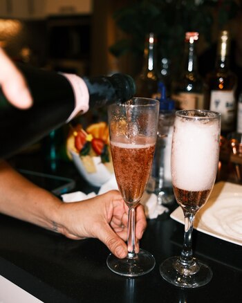 Champán rosé para el brindis