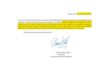 La autorización de Tapia a