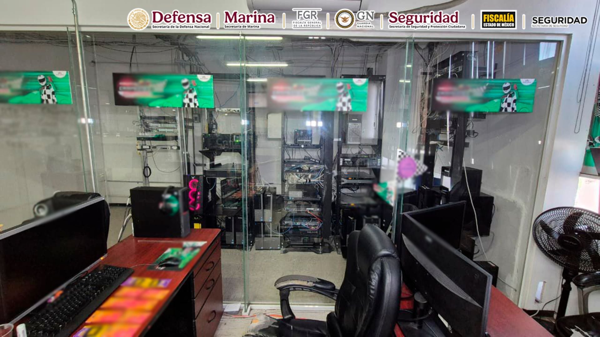 El operativo logro el aseguramiento de más de 190 inmuebles, así como la detención de 102 personas, la mayoría extranjeras.Foto: Gabinete de Seguridad