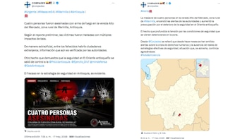 Corpades alertó sobre crisis de seguridad en Oriente antioqueño tras masacre en Marinilla - crédito @corpades/X