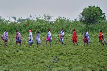 Niños de la tribu masái