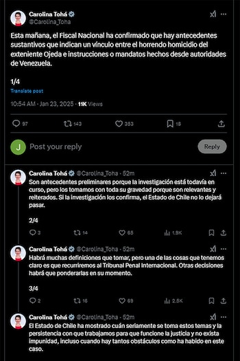 Las publicaciones de la ministra