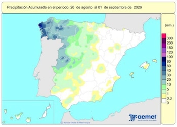 04/09/2026 España registra 638 l/m2 de lluvias acumuladas desde el 1 de octubre, un 7% más del valor normal.
España registra 638 litros por metro cuadrado (l/m2) de lluvias acumuladas desde el inicio del año hidrológico el pasado 1 de octubre, según la Agencia Estatal de Meteorología (AEMET). Esto supone un 7% más de su valor normal para ese periodo, que se cifra en 596 l/m2.
SOCIEDAD
AEMET