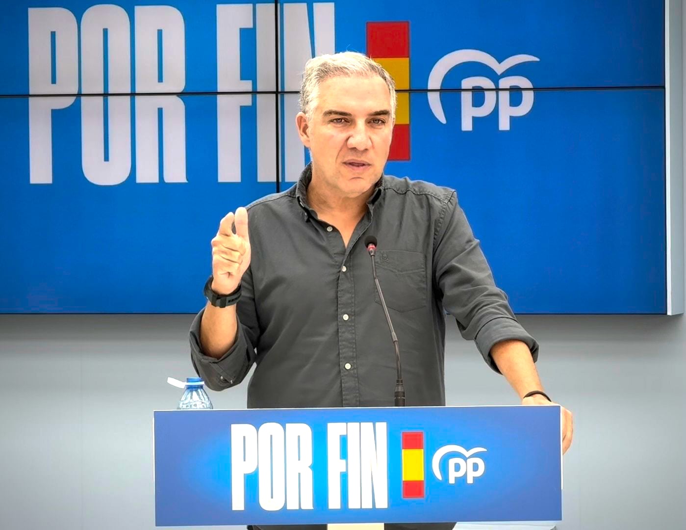 17/10/2026 El vicesecretario de Política Autonómica, Municipal y Análisis Electoral del PP, Elías Bendodo, interviene tras una reunión con el equipo de campaña electoral de su partido en Málaga de cara al 29N.POLITICA PP