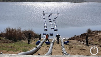 Embalse de La Colada, de donde se nutre ahora la comarca de los Pedroches, aunque el agua llega en mal estado
