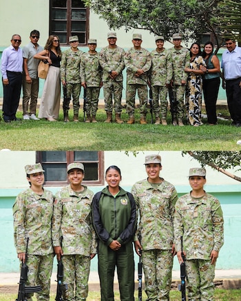 Ariana Philipps, Estefany Mariñas, Fabiana Hurtado y Ariana Vega Centeno se graduaron del Ejército Peruano.
