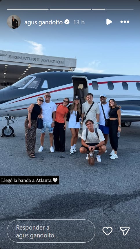 Agus Gandolfo viajó con toda la familia para apoyar a Lautaro Martínez en el partido ante Egipto (Instagram)