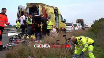 Seis de los siete ciclistas