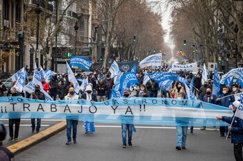 En la movilización a Plaza