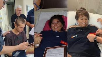 Mateo Henri, Milagros Barrionuevo y Micaela Quipildor resultaron gravemente heridos tras ser atropellados mientras combatían un incendio en El Palomar