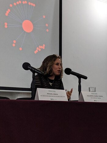 Alejandra Ibarra Chaoul durante la