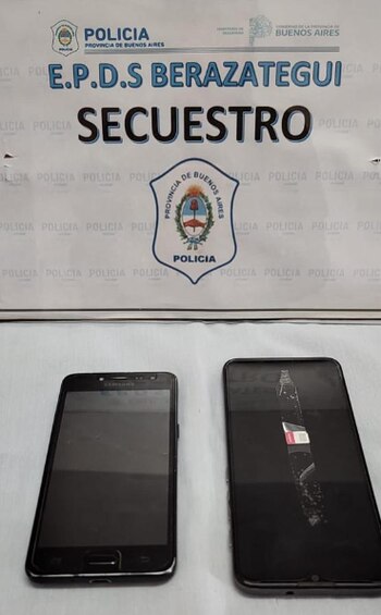 Los celulares secuestrados al preso
