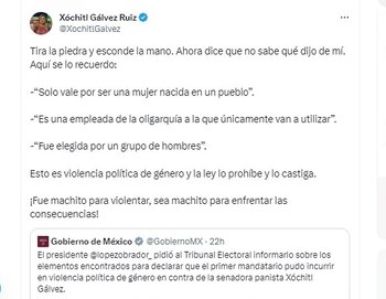 Xóchitl Gálvez recordó algunas polémicas declaraciones en su contra vertidas por AMLO. Foto: Captura de Pantalla